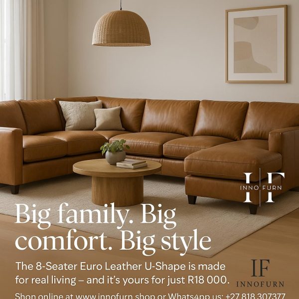 8 Seater Euro Leather U-Shaped
