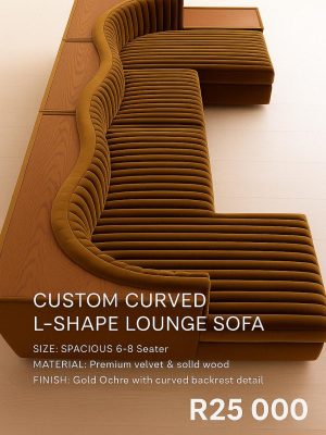 Custom Curved L-Shaped Lounge Sofa