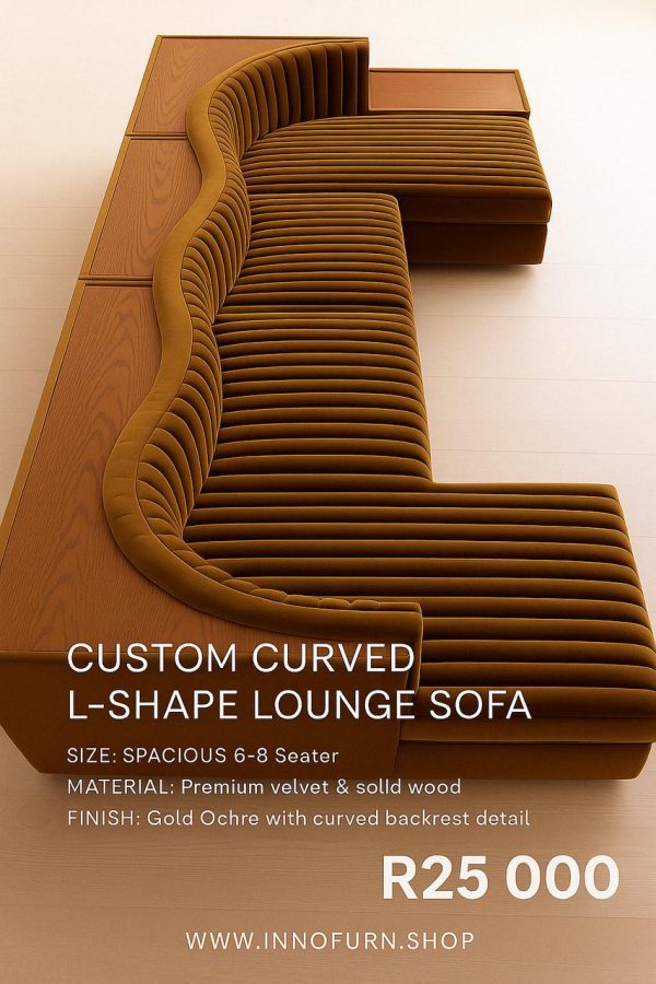 Custom Curved L-Shaped Lounge Sofa