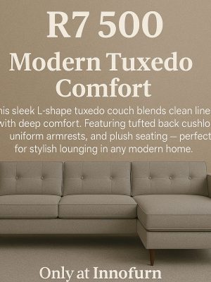 Modern Tuxedo L-Shape Couch
