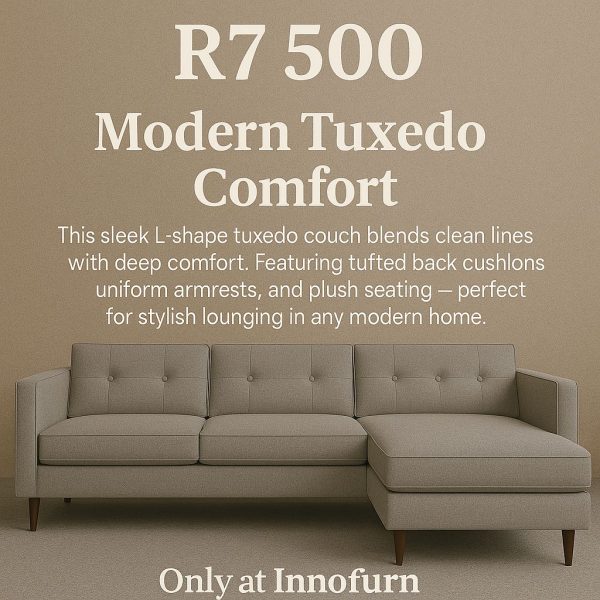 Modern Tuxedo L-Shape Couch