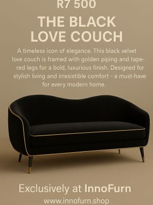 Black Velvet Love Couch