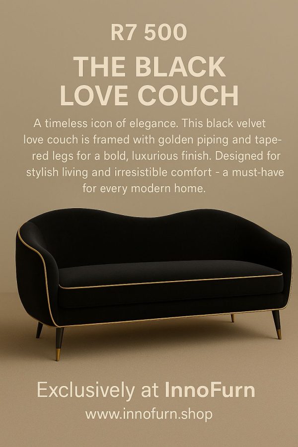 Black Velvet Love Couch