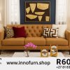 Camel Tufted Sofa