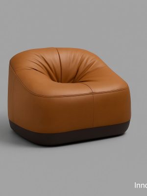 Modern Cccasional chair in premium Euro leather.