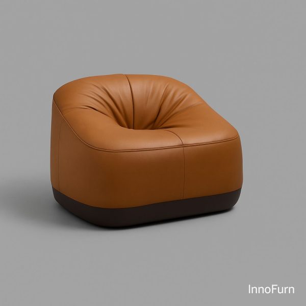 Modern Cccasional chair in premium Euro leather.