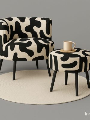 Accent chair and Ottoman set