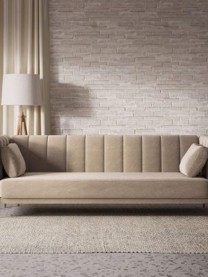 Sand Beige Channel Sofa