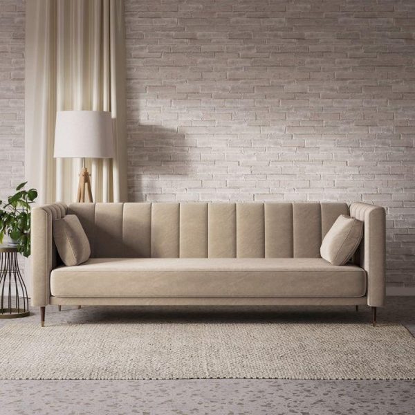 Sand Beige Channel Sofa