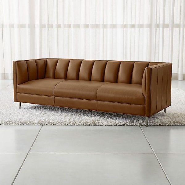 Sand Beige Channel Sofa