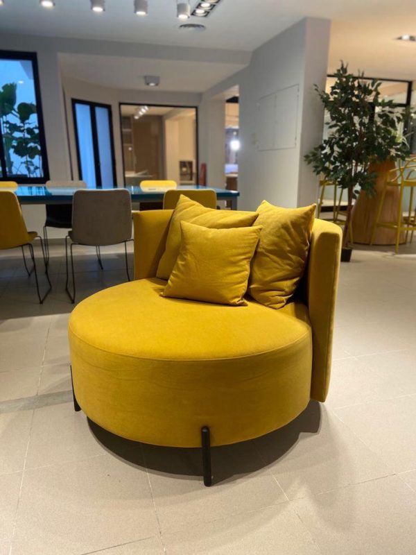 Mustard Round Accent Chair