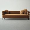 Vintage Caramel Bolster Sofa